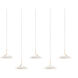 Royyo LED 6.5 inch Matte white with gold Pendant Ceiling Light